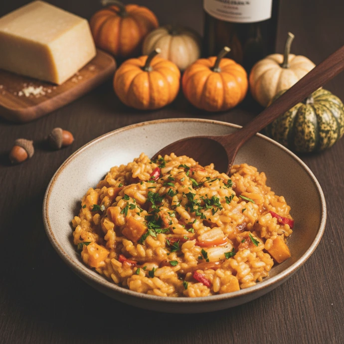 Cremiges Kürbis-Kimchi-Risotto Cremiges Kürbis-Kimchi-Risotto